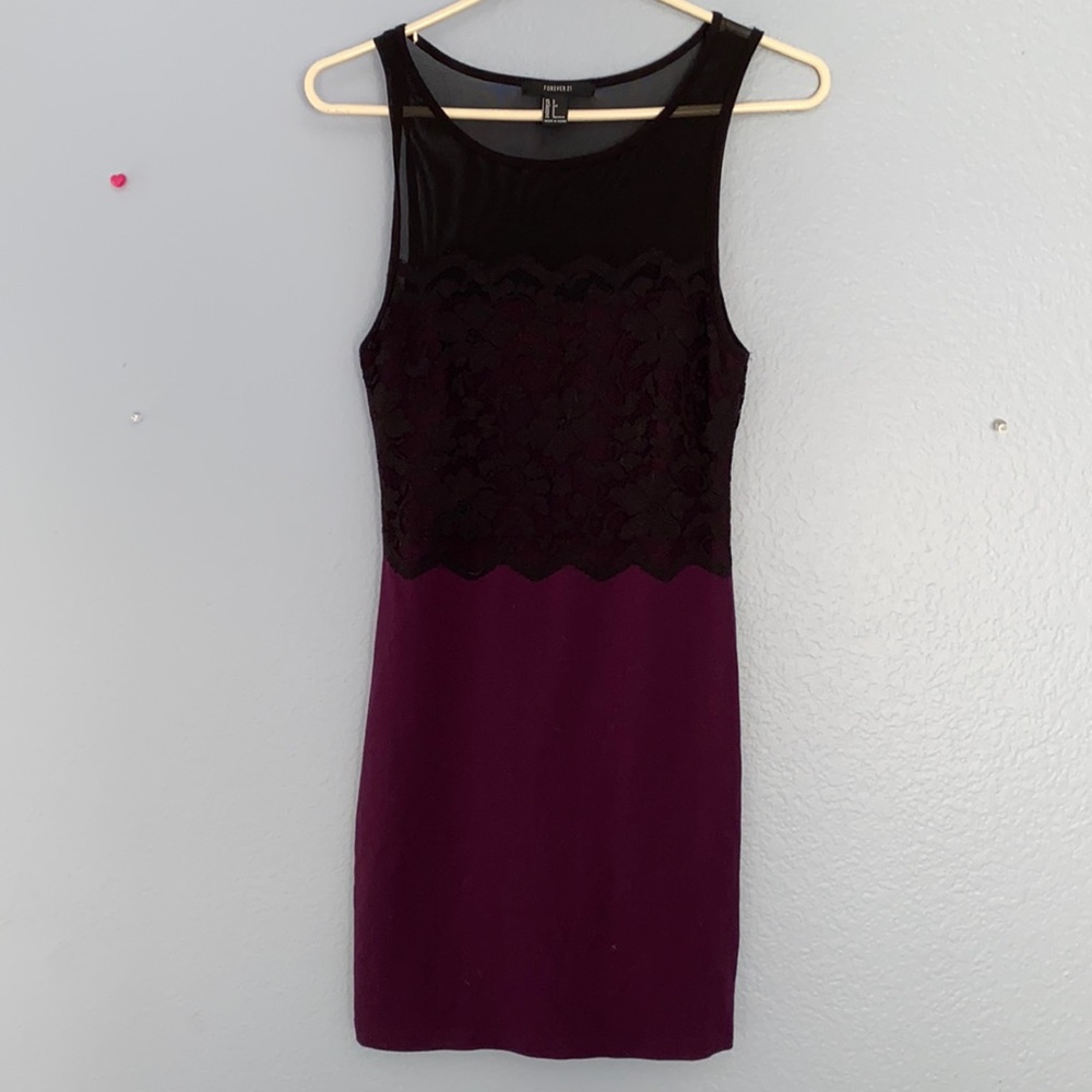 Purle form fitting dress